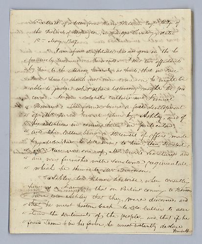 Edmund Gaines Pendleton to Judge Harry Toulmin, Extract of May 18, 1897 letter