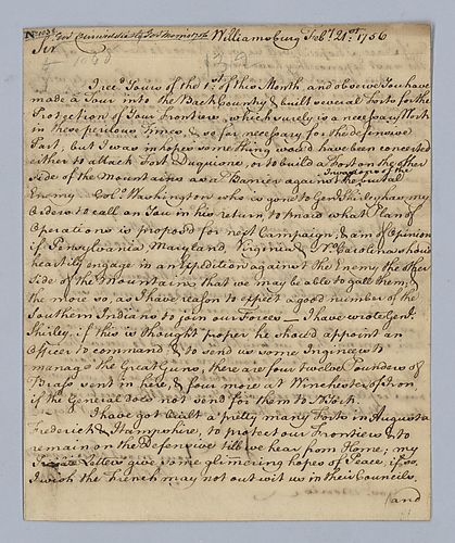 Robert Dinwiddie to Governor Robert Hunter Morris