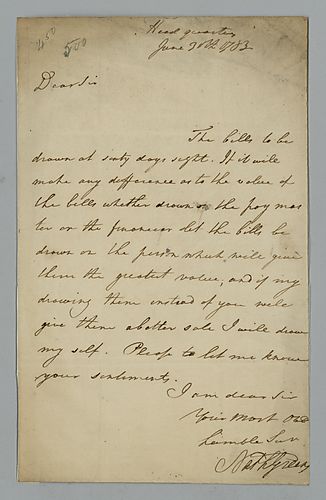 Nathaniel Greene to John Sanford Dort