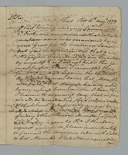 Edward Hand to James Perry