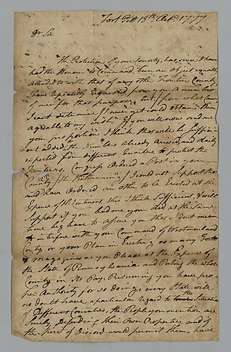 Edward Hand to Archibald Lochry