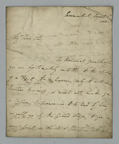 Francis Rawdon Hastings, 2nd Earl of Moira, to Washington Shirley