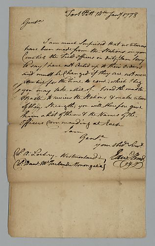 Edward Hand to Archibald Lochry and Daniel McFarland