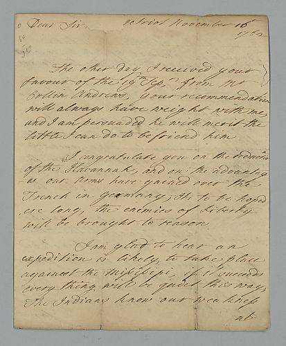 Henry Gladwin to [Sir William Johnson]