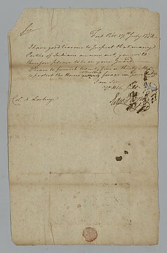 Edward Hand to Archibald Lochry