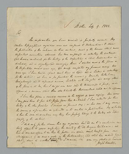 Joseph Hunter to John Wainwright