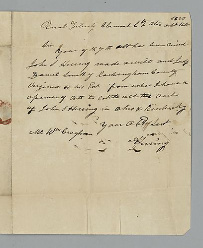 A. Herring to William Croghan Jr.