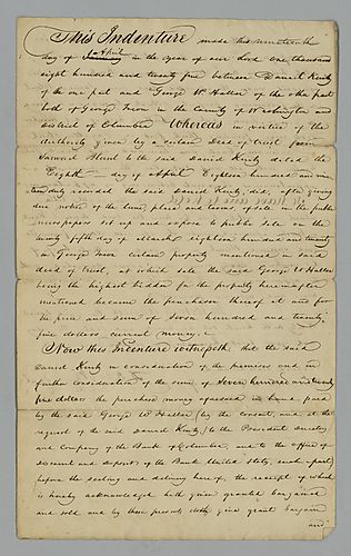 David Kurtz to George W. Haller, Indenture