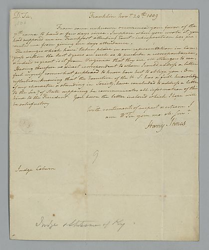 Harry Innes to John Coburn