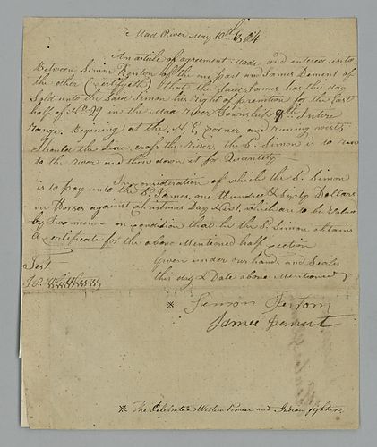 Simon Kenton, Article of agreement
