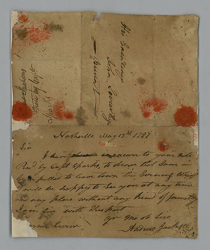 Andrew Jackson to Governor John Sevier