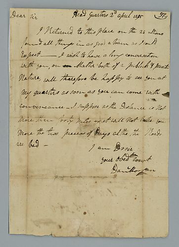 Daniel Morgan to Benjamin Biggs