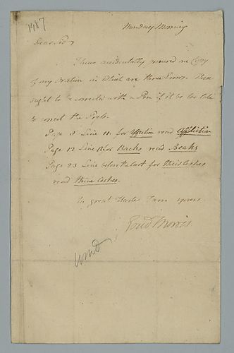 Gouverneur Morris to Richard Varick