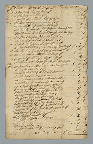 Hugh Mercer, Statement of account for 1762 and 1763
