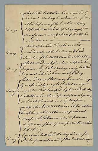 Aeneas Mackay, Queries to the Commissioners