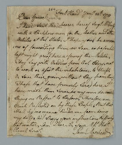 Samuel Moorhead to Edward Hand