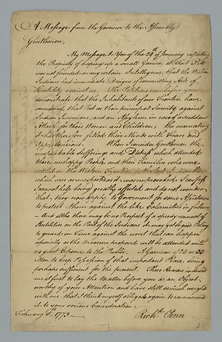 Richard Penn to the Assembly