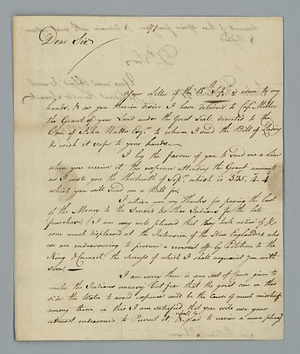 Thomas Penn to Sir William Johnson