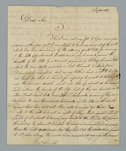 Thomas Penn to Benjamin Chew