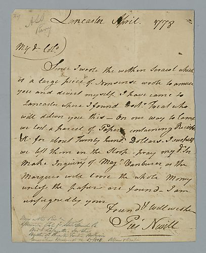 Presley Neville to Colonel --