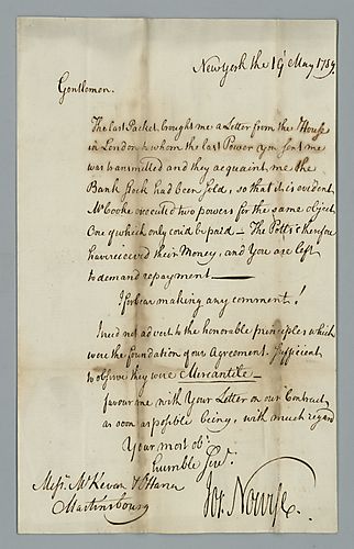 Joseph Nourse to McKewan & O'Hara