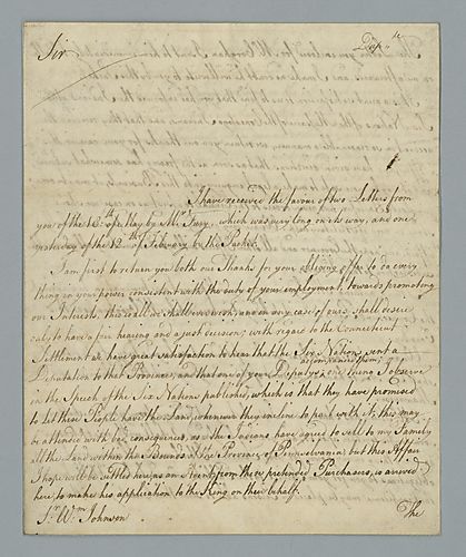 Thomas Penn to Sir William Johnson