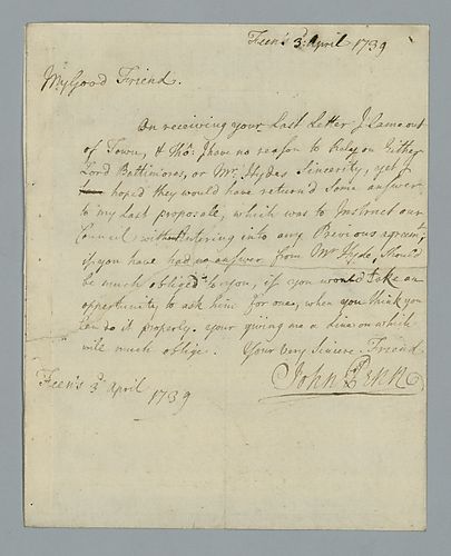 John Penn to [Peter Collinson]