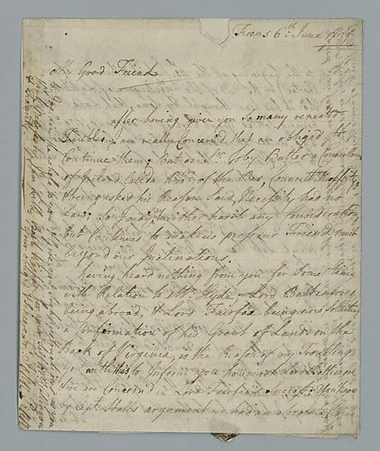 John Penn to Peter Collinson