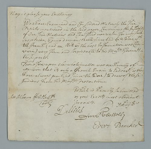 Pieter Schuyler et al. to Albany