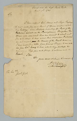 Arthur St. Clair to Mordecai Gist