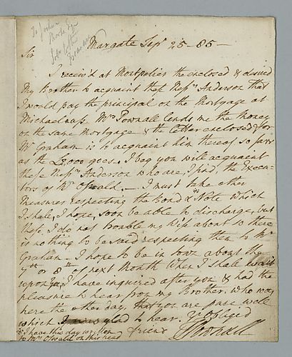 Thomas Pownall to [Joshua Thorpe]