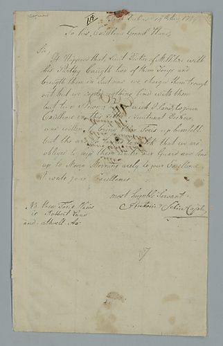 Antoine Selin to Edward Hand
