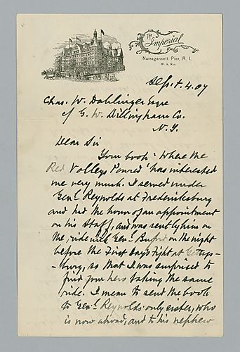 I. G. Rosengarten to Charles W. Dahlinger