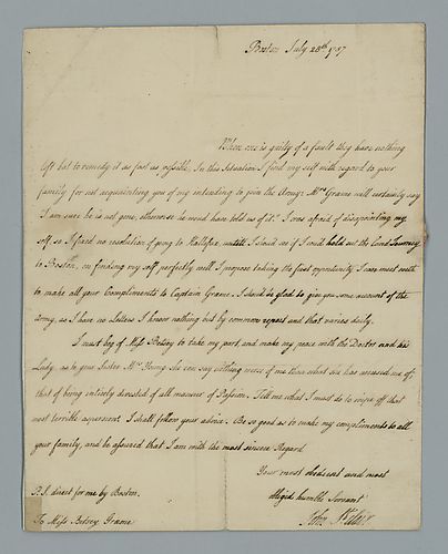 John St. Clair to [Elizabeth] Betsy Graeme