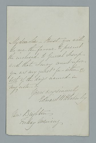 Edward W. Schenley to William Croghan Jr.