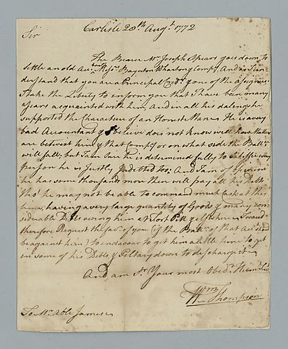 William Thompson to Able James