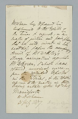 Samuel Warren to W. Walker