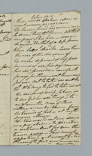 Reverend Joseph Stockton, Sermon notes