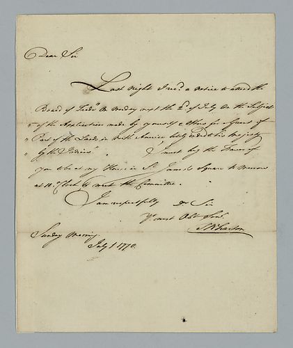 Samuel Wharton to --