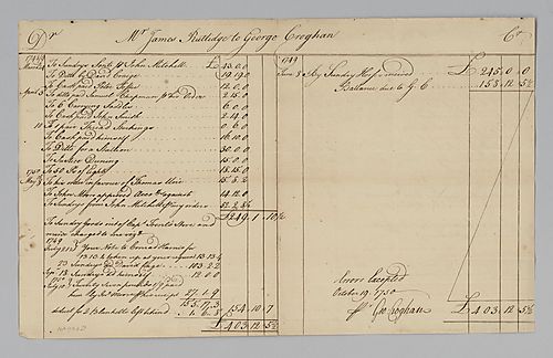 James Rutlidge’s account with George Croghan