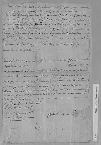 Robert Lemen’s debt to George Mason and the Ohio Company