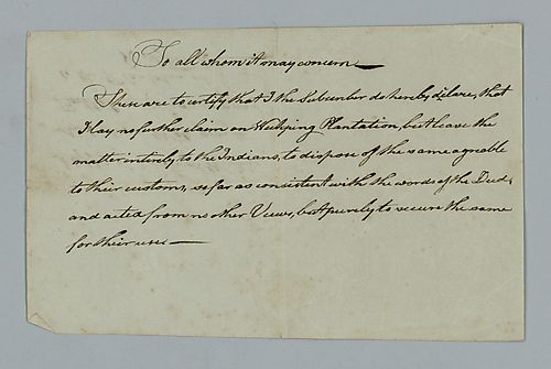 Aaron Wills, Paper giving up rights to Weeping Plantation [duplicate]