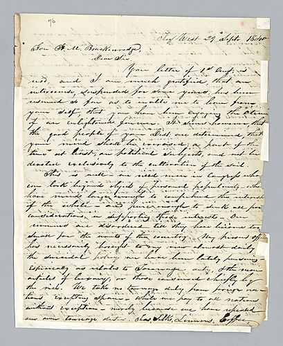 Adam Gordon to H. M. Brackenridge (LB# 76)