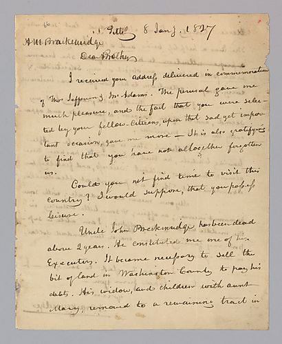 Alexander Brackenridge to H. M. Brackenridge (LB # 66)