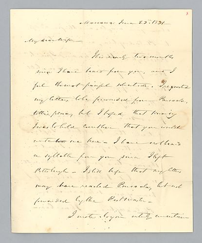 H. M. Brackenridge to Caroline Brackenridge