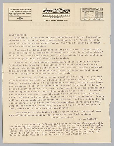 Appeal to Reason Promotional Letter
