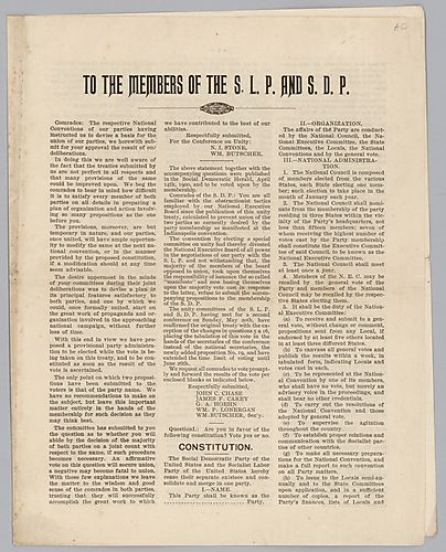 Newsletter to Members of SLP and SDP