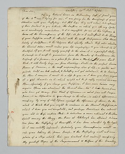 Charles Nisbet to Alexander Addison