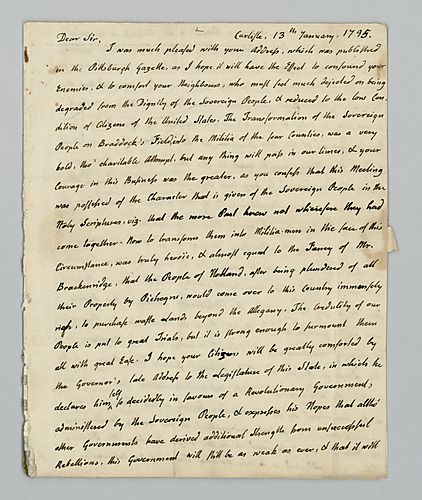 Charles Nisbet to Alexander Addison