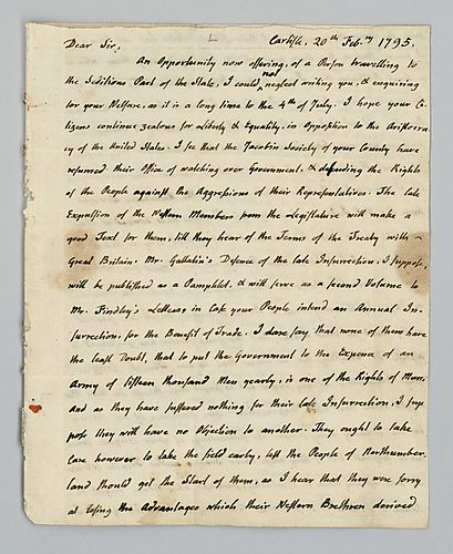 Charles Nisbet to Alexander Addison